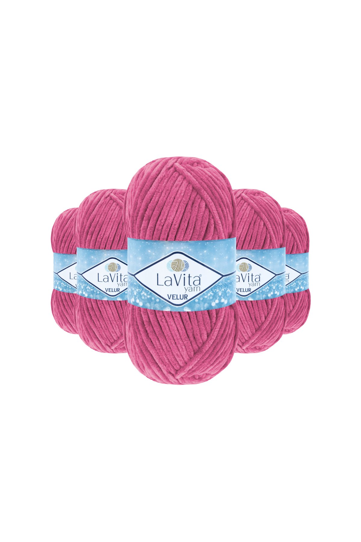 Velur Kadife El Örgü İpi %100 Polyester 500gr 5 ADET (4148 PEMBE)