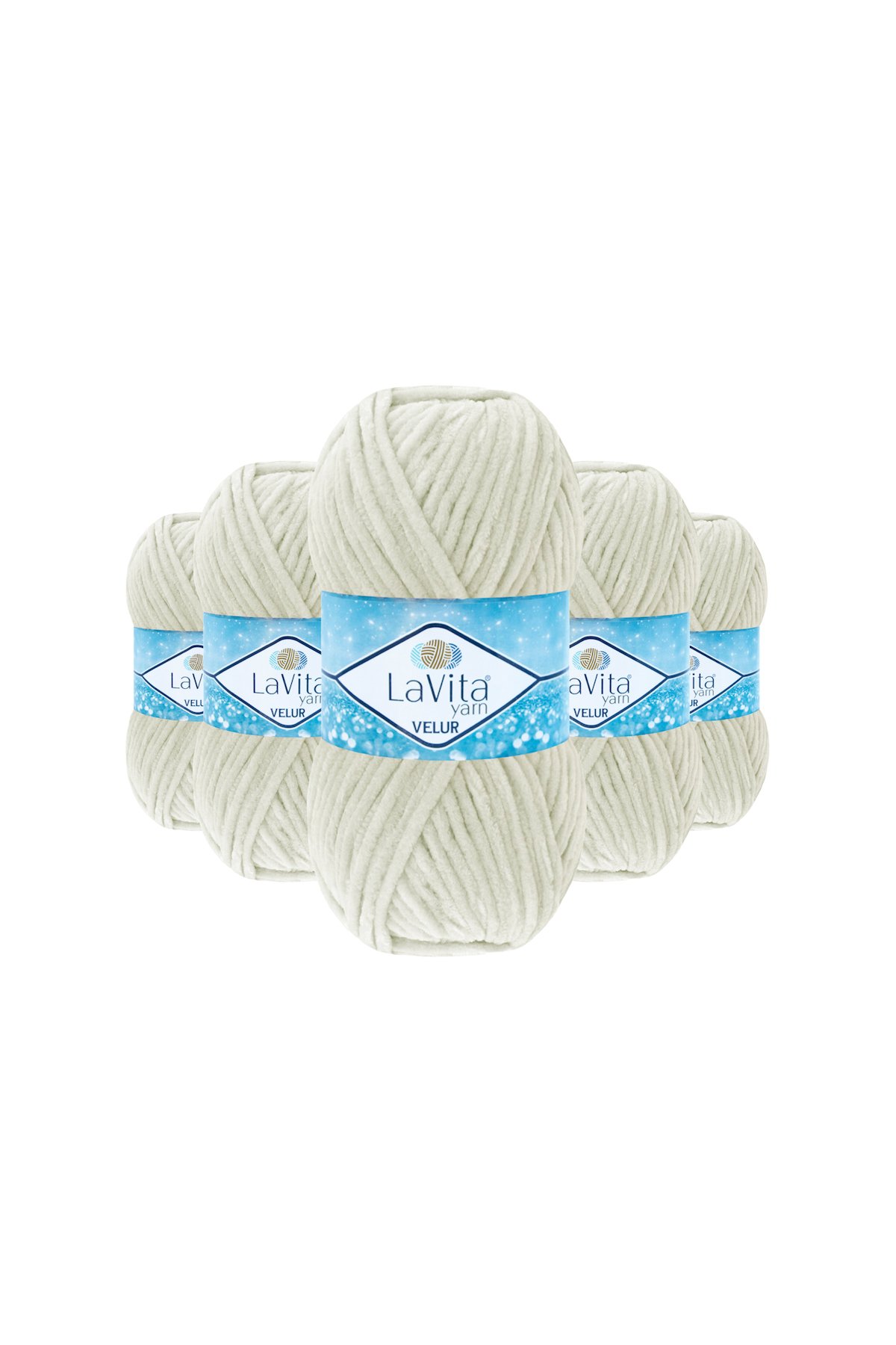 Velur Kadife El Örgü İpi %100 Polyester 500gr 5 ADET (1011 KREM)