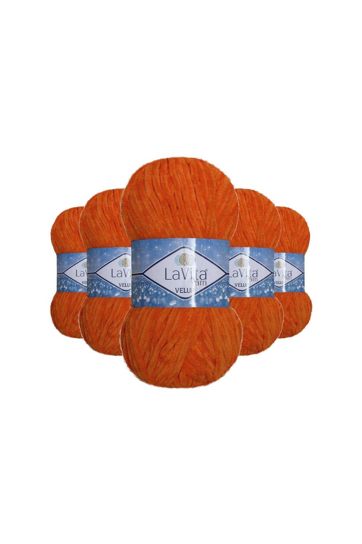 Velur Kadife El Örgü İpi %100 Polyester 500gr 5 ADET (3112 TURUNCU)