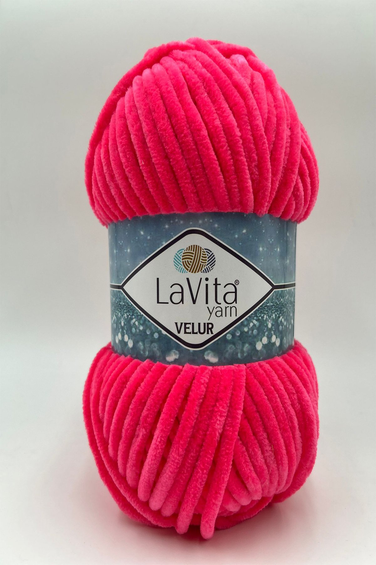 Velur Kadife El Örgü Ipi %100 Polyester 100gr (4142 NEON PEMBE)