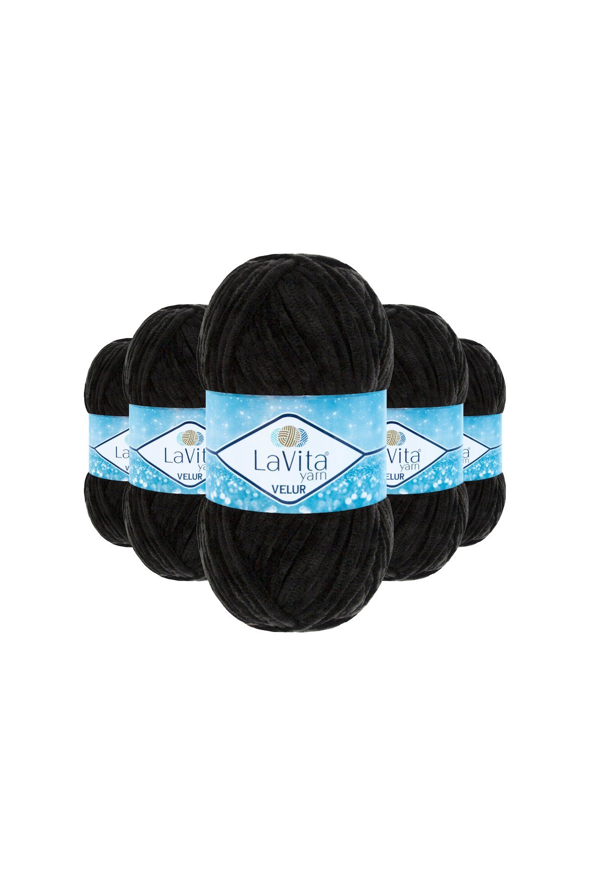 Velur Kadife El Örgü İpi %100 Polyester 100gr (6500 SİYAH)