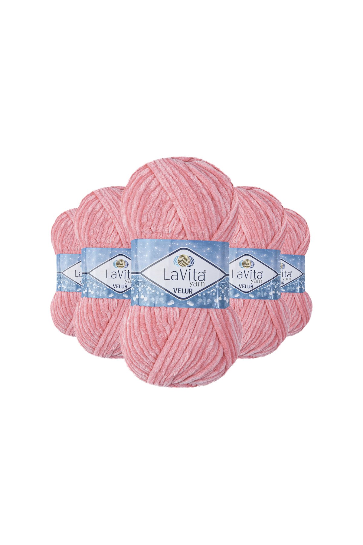 Velur Kadife El Örgü İpi %100 Polyester 500gr 5 ADET (4159 PEMBE)