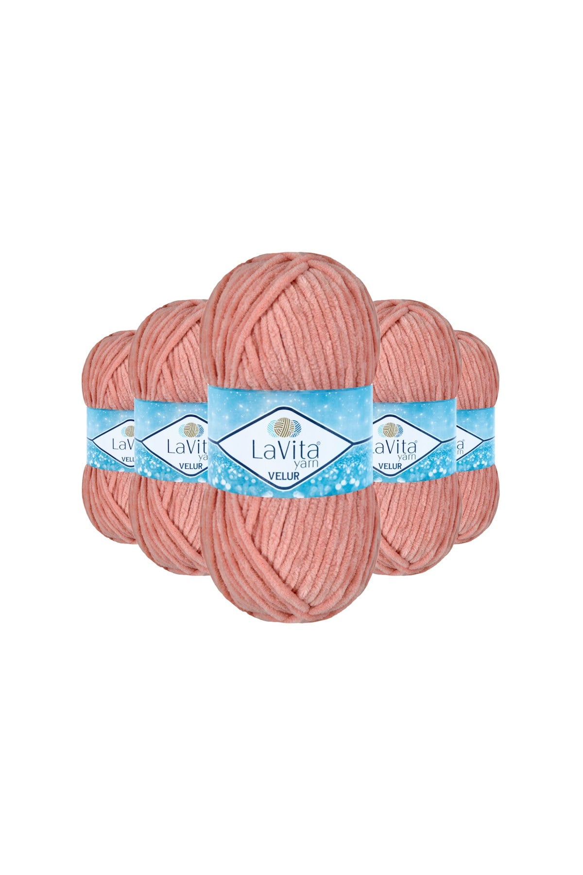 Velur Kadife El Örgü İpi %100 Polyester 500gr 5 ADET (4105 PUDRA)