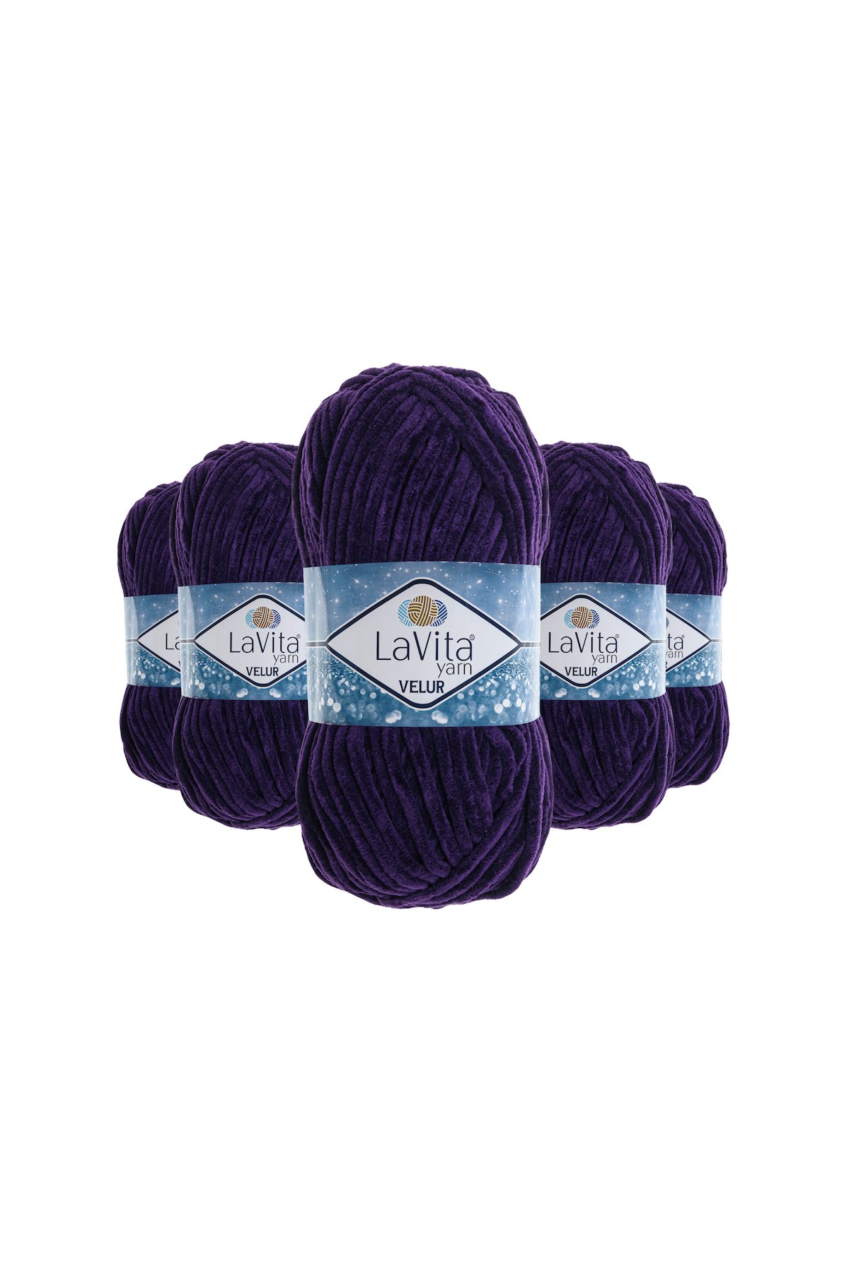 Velur Kadife El Örgü İpi %100 Polyester 500gr 5 ADET (5103 MOR)