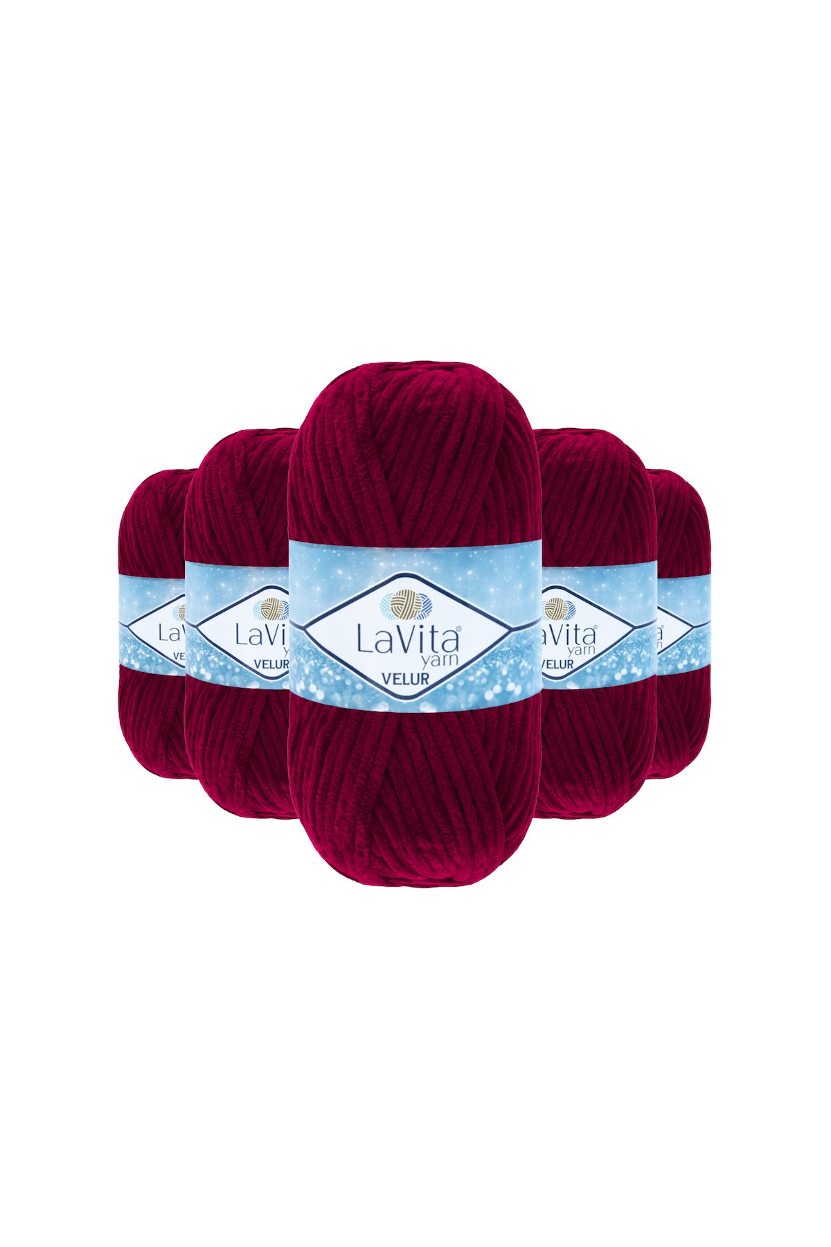 Velur Kadife El Örgü İpi %100 Polyester 500gr 5 ADET (4149 VİŞNE)