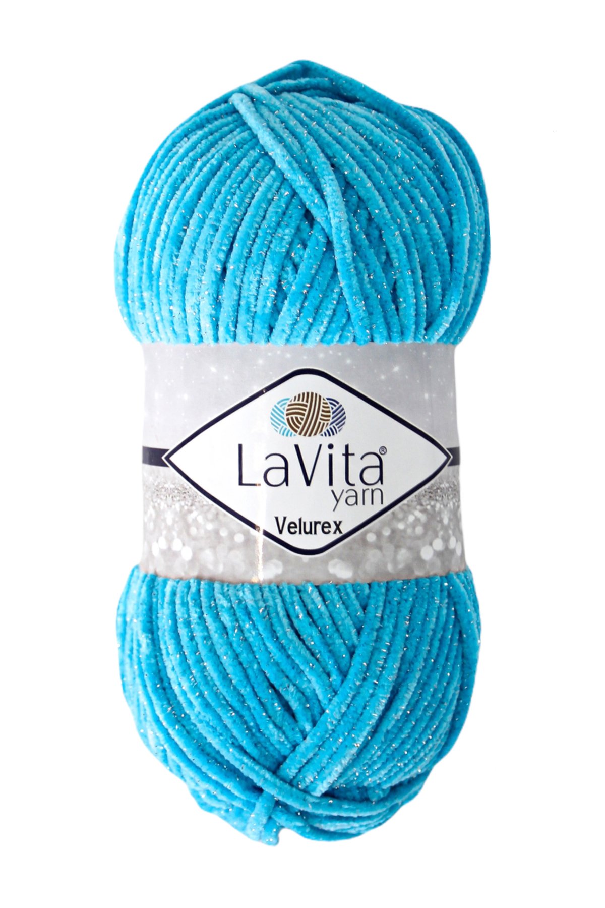 Velurex Simli El Örgü Ipi %90 Polyester %10 Lurex 100gr (5801 TURKUAZ)