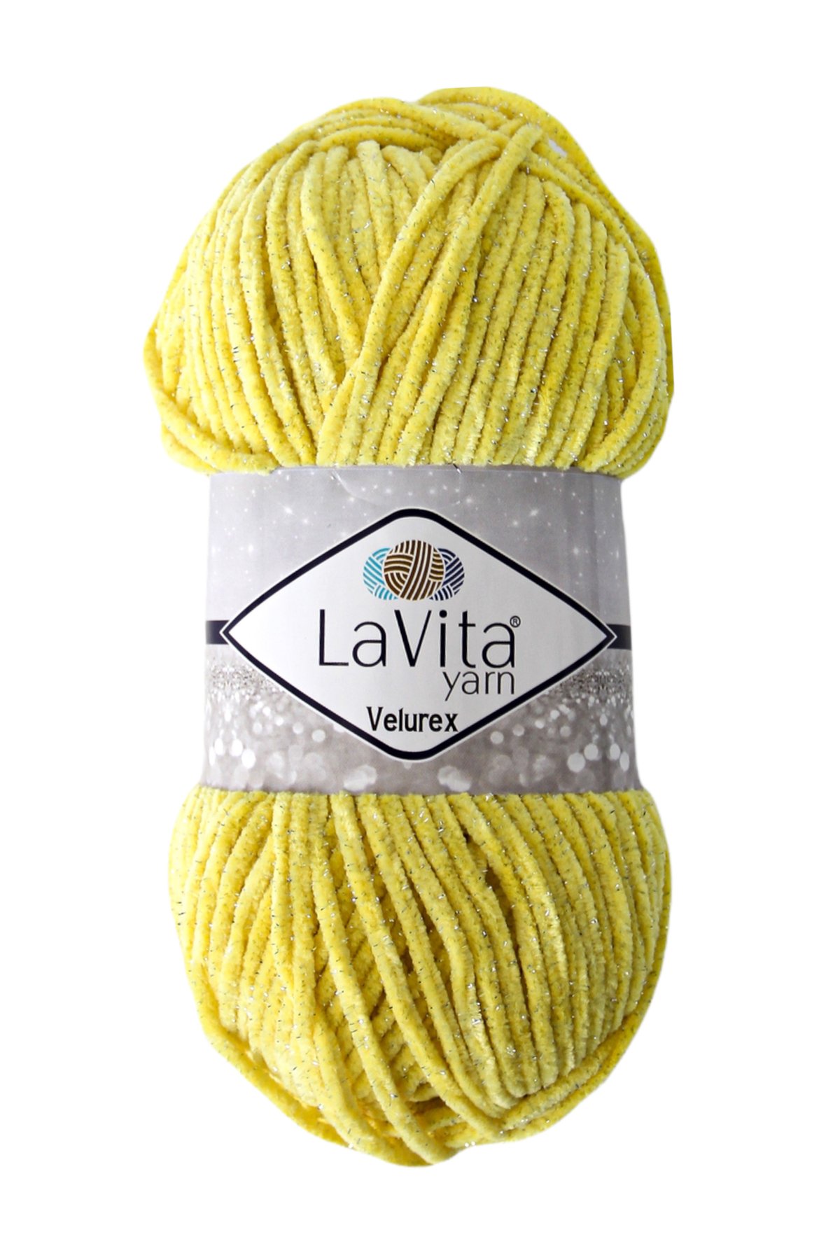 Velurex Simli El Örgü İpi %90 Polyester %10 Lurex 100gr (2026 K. SARI)