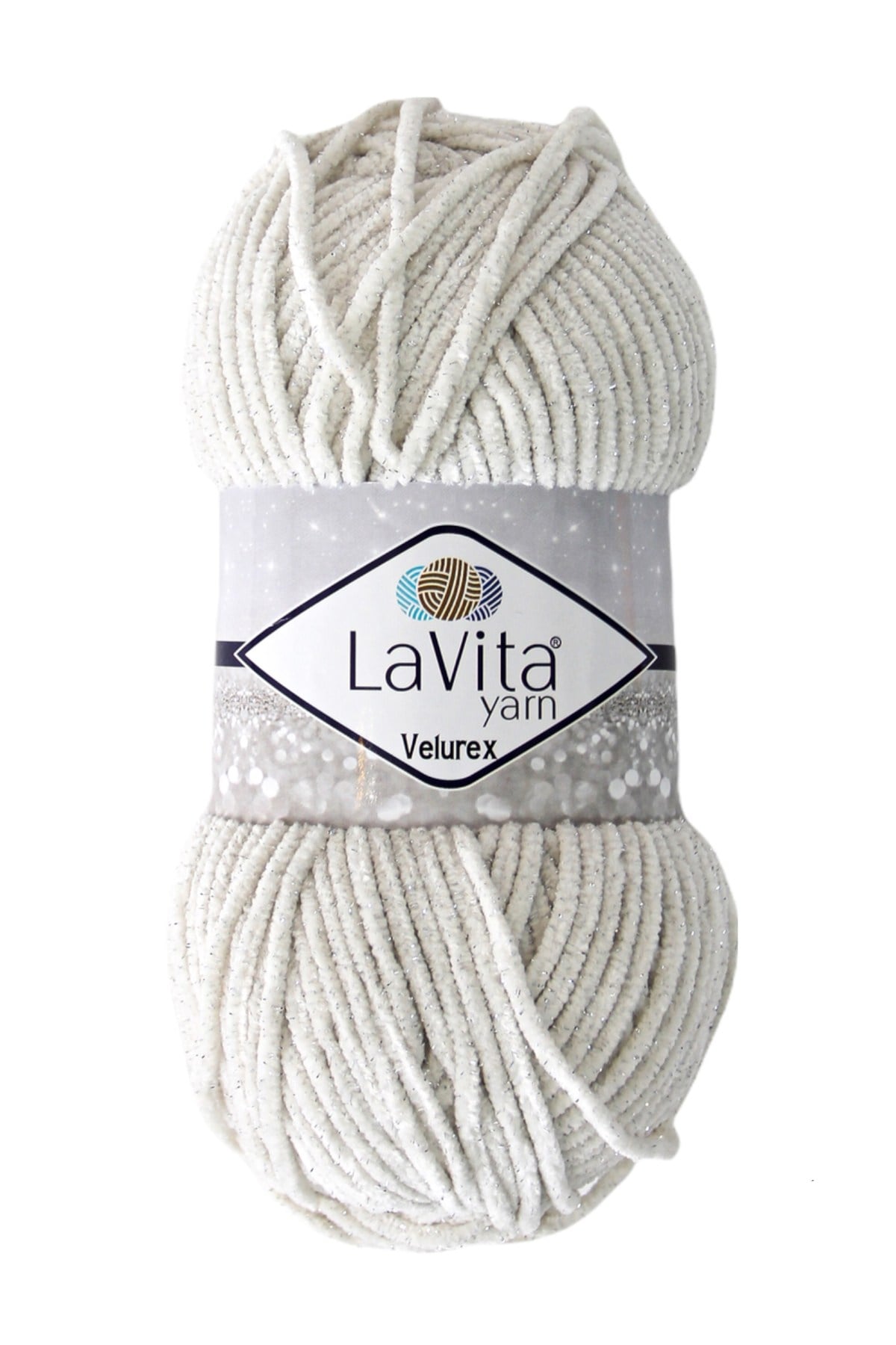 Velurex Simli El Örgü İpi %90 Polyester %10 Lurex 100gr (1040 FİL DİŞİ)
