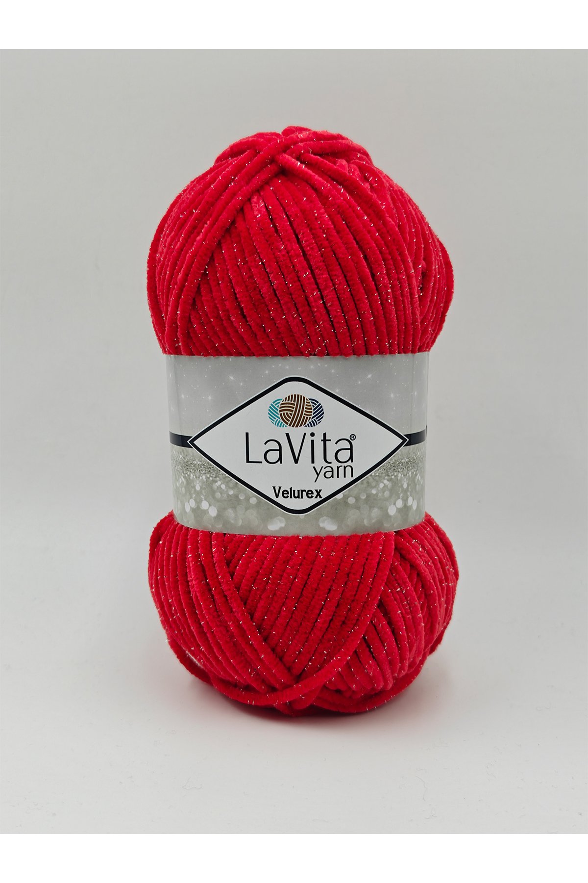 Velurex Simli El Örgü İpi %90 Polyester %10 Lurex 100gr (2313 NAR ÇİÇEĞİ)