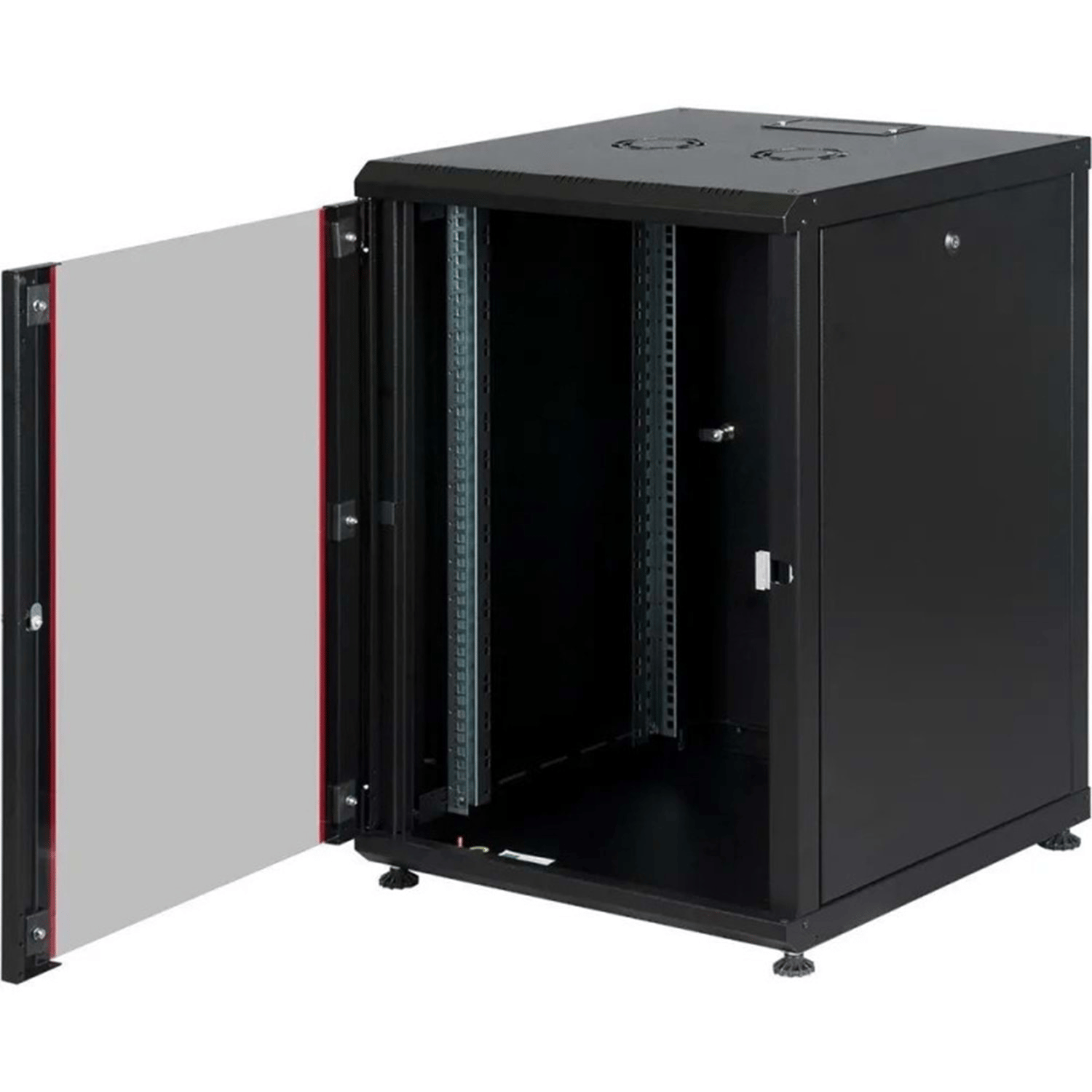 AGER 16U 600x800mm Dikili Tip Siyah Kabinet Agena AG-AN16U6080S1 Cam Kapak