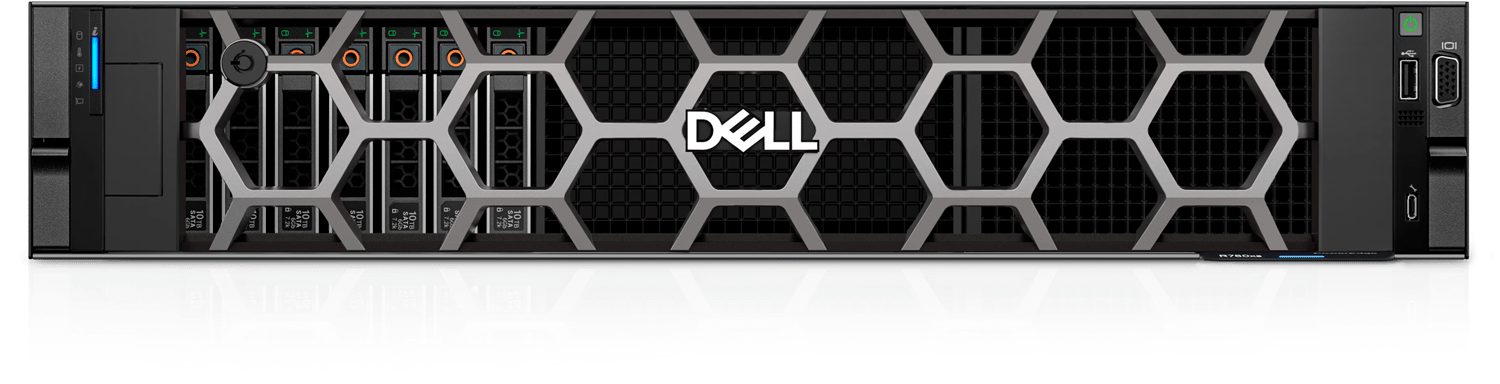 DELL POWEREDGE R760XS SPL2 SILVER 4510-32GB DDR5 RDIMM-480GB SSD-2x1100w Rack Sunucu