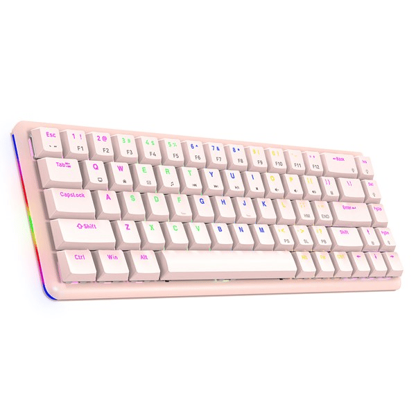 RAMPAGE REBEL USB Q Kırmızı Switch Pembe Gaming Klavye klavye