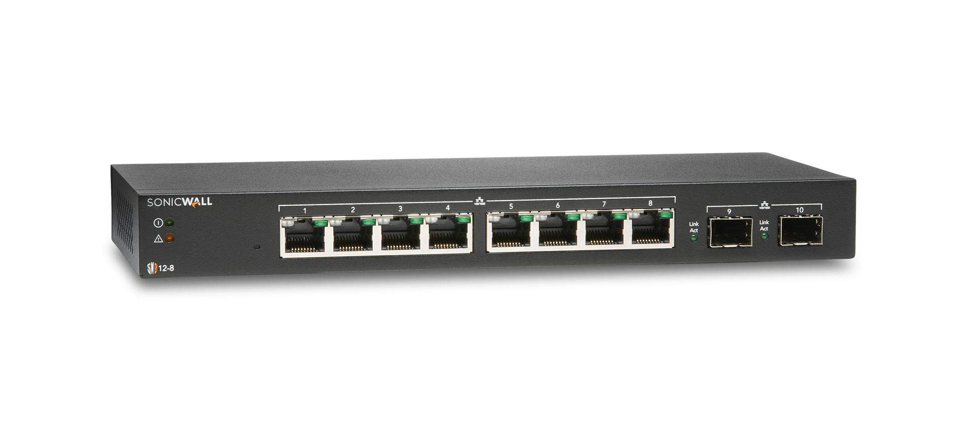 SONICWALL SWS12-8 02-SSC-2462 8 PORT 2 PORT SFP GIGABIT L2 YÖNETİLEBİLİR SWITCH