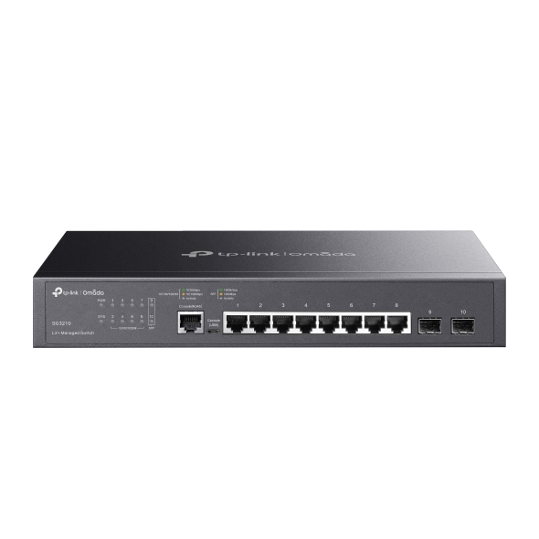 TP-LINK 8port TL-SG3210 GIGABIT 2X SFP Yönetilebilir Switch Masaüstü
