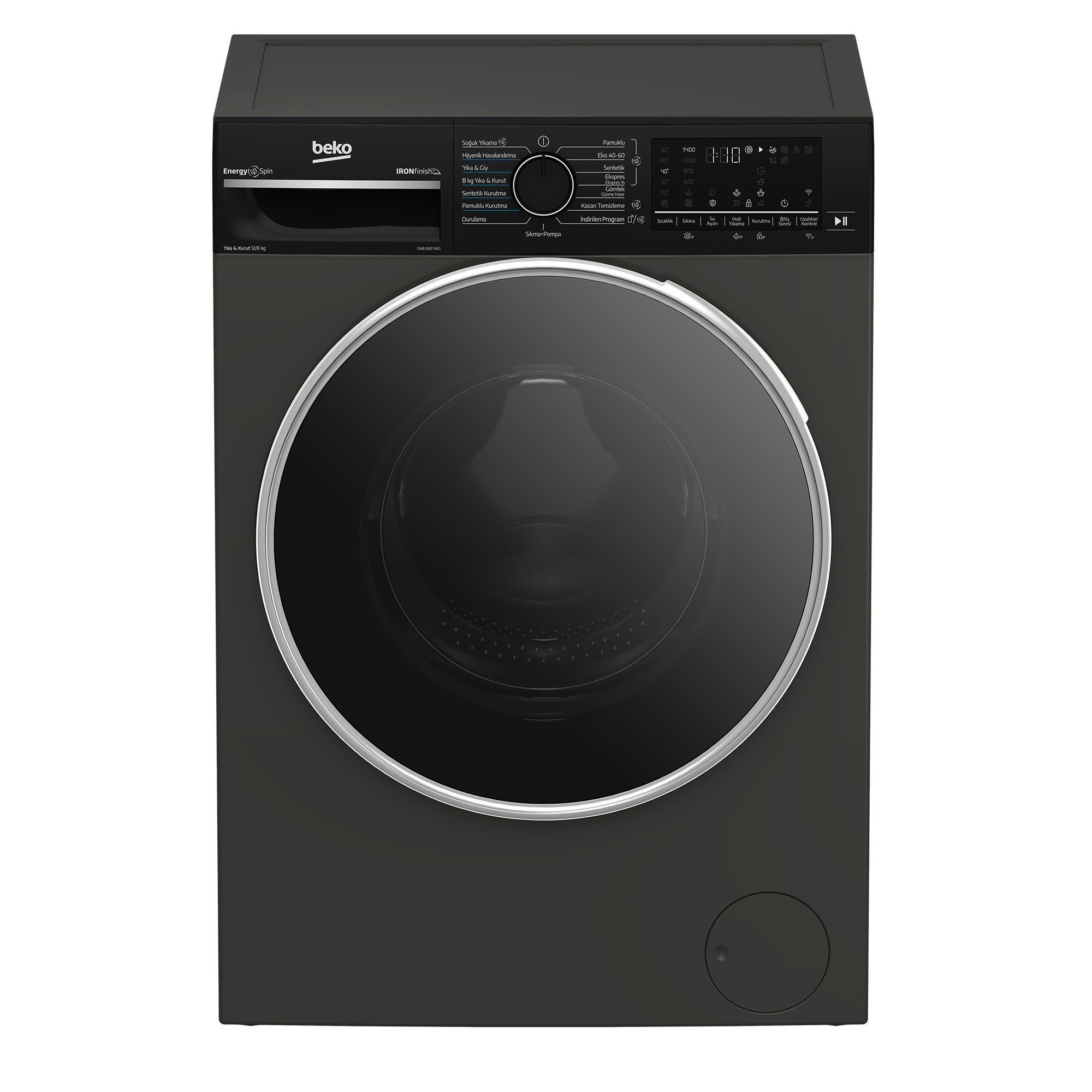 Beko CMB 1280 YKIG 1400 Devir 8 kg / 12 kg Kurutmalı Çamaşır Makinesi