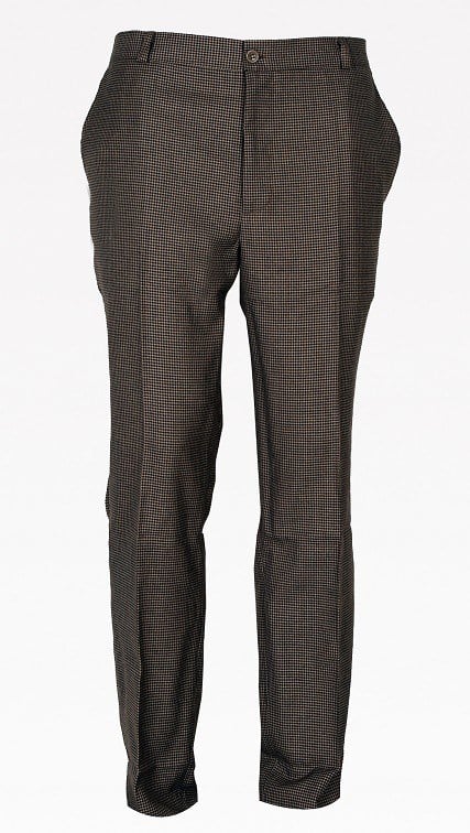 Aşçı Pantolonu Lastikli Kahverengi Kareli Desenli Unisex Şef Pantolon