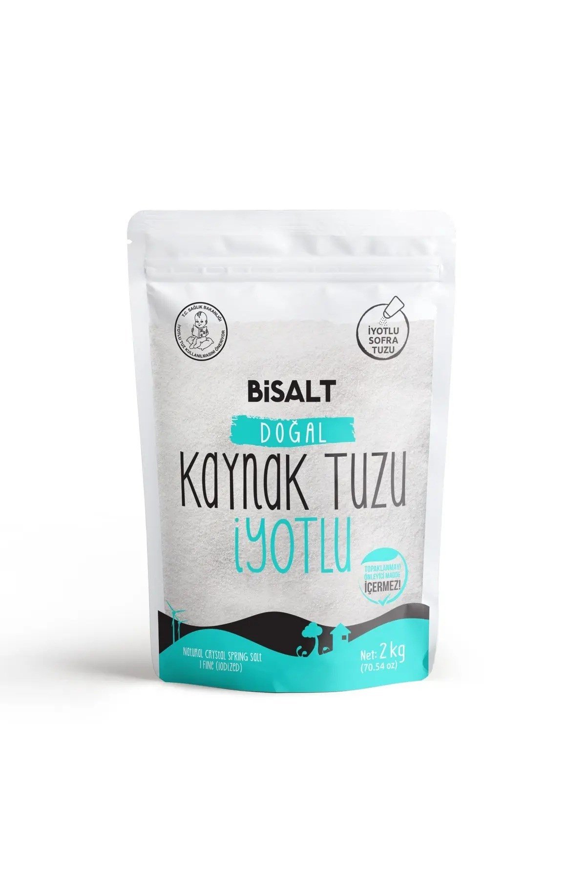 Bisalt Doğal Kaynak Tuzu 2000 gr İnce & İyotlu