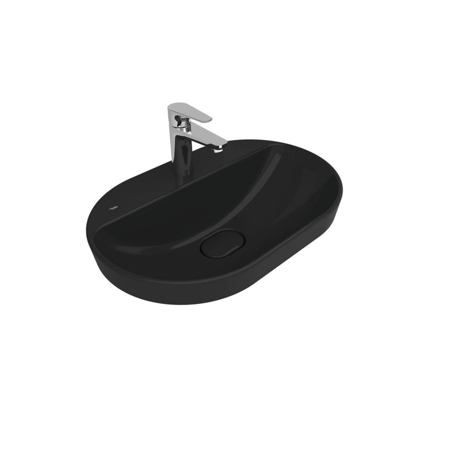 310200200535 ZERO 2.0 60X40 YARI GÖMME OVAL LAVABO SİYAH