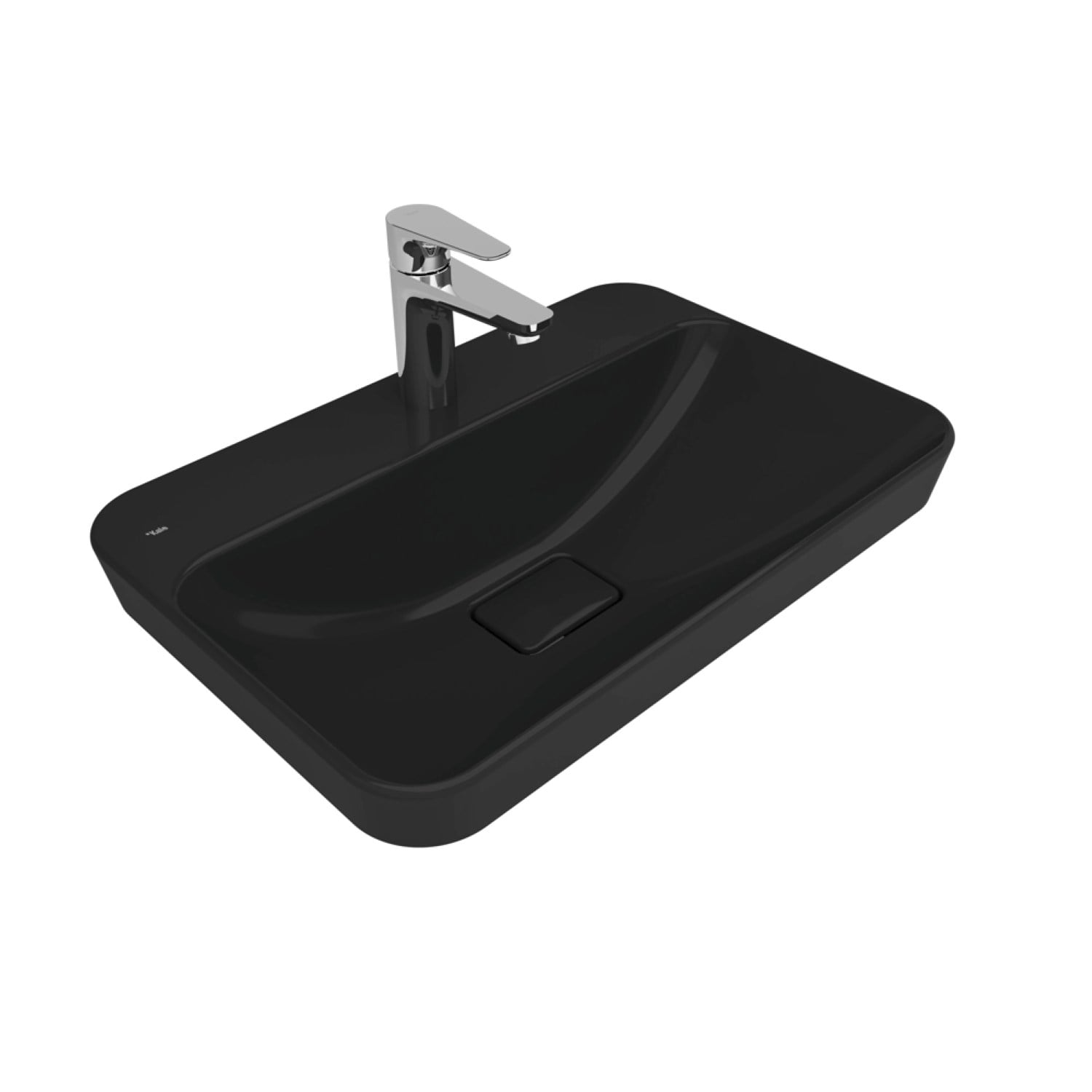 310200200542 ZERO 2.0 60X40 YARI GÖMME DİKDÖRTGEN LAVABO SİYAH