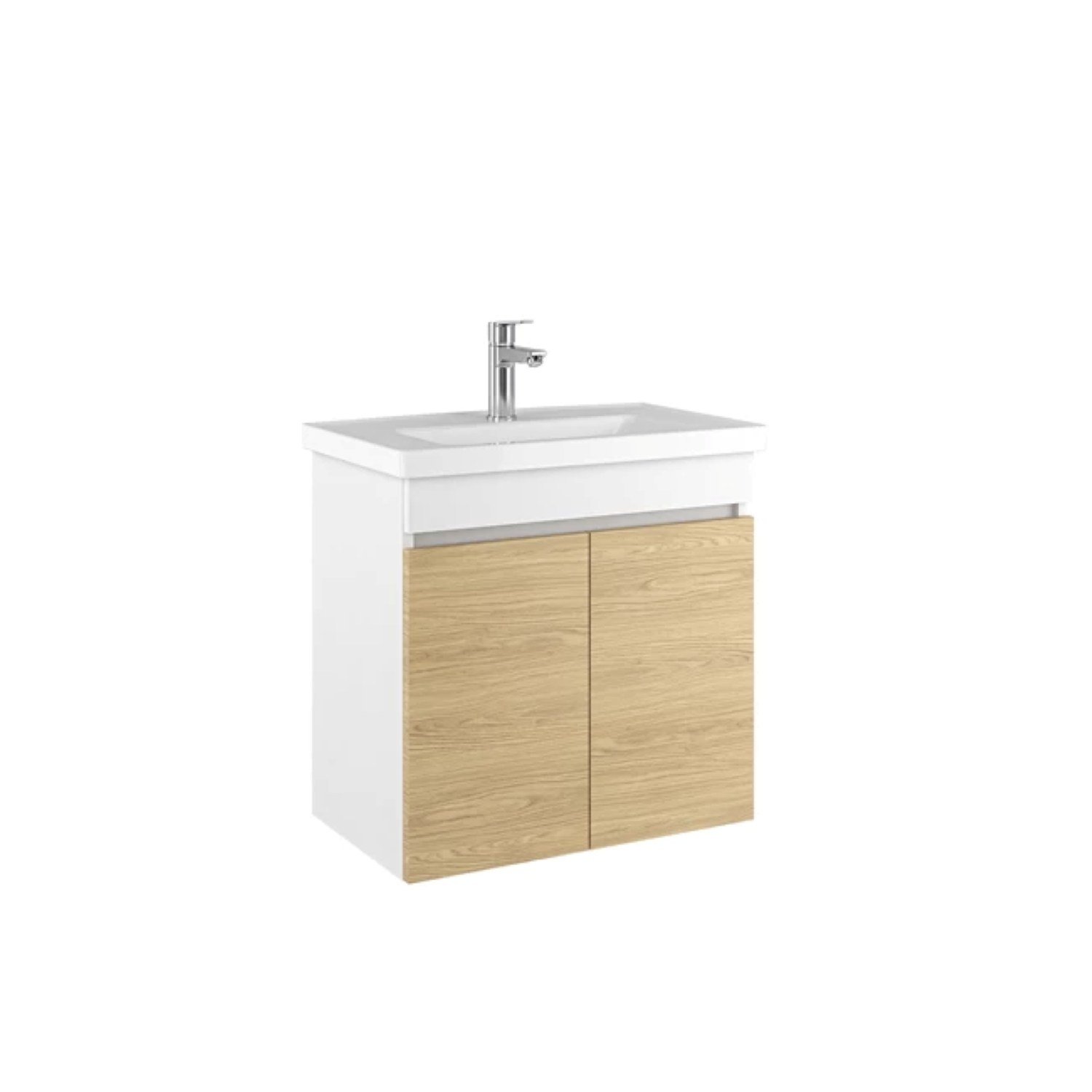 610100202025OPTIMUM PLUS 65 CM BEYAZ / MEŞE ALT DOLAP + LAVABO + 65 CM BEYAZ / MEŞE RAFLI AYNA DOLAP