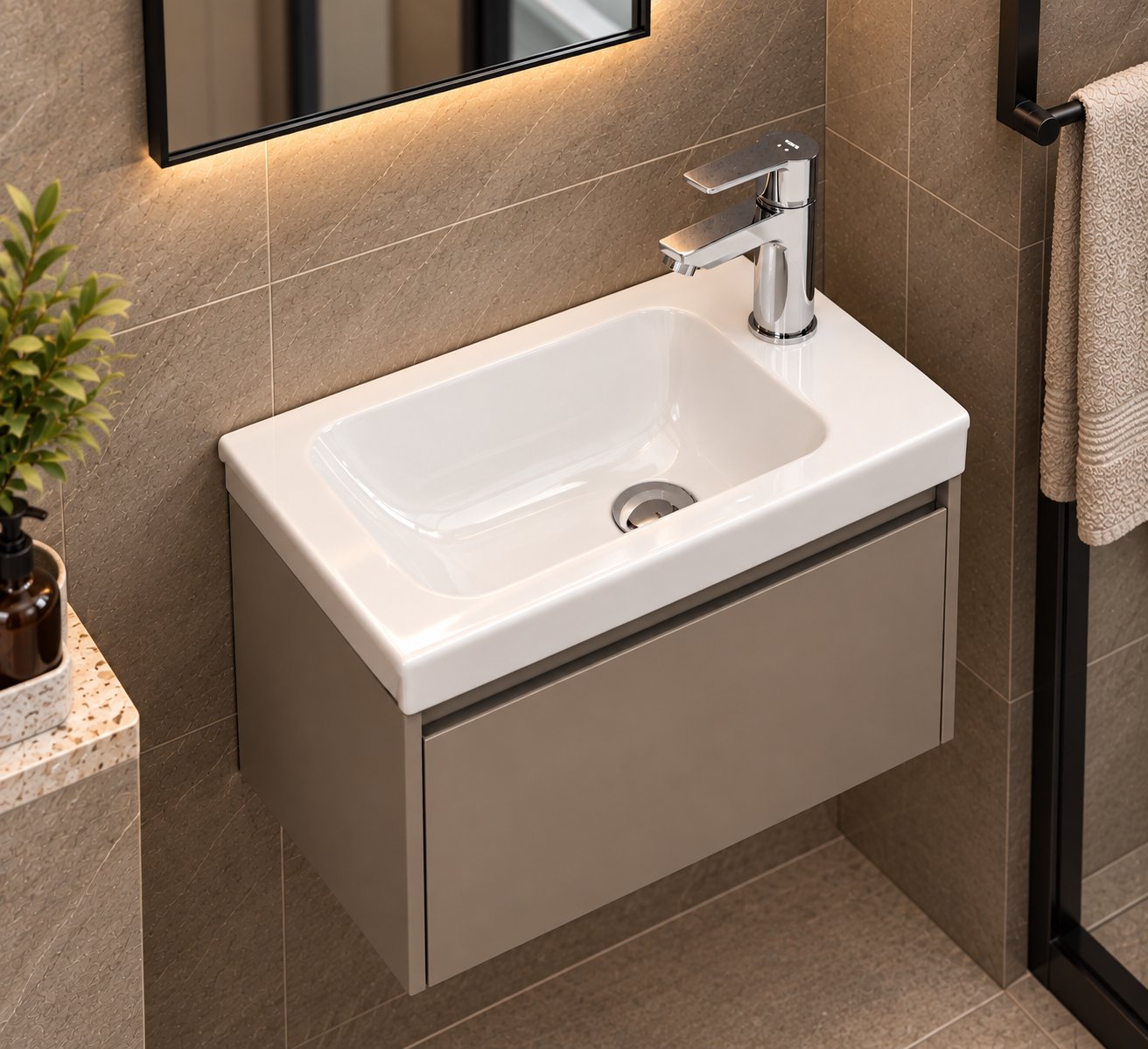 Kale Idea 2.0 50x30 cm Dolap Uyumlu Lavabo-Tezgahüstü Lavabo-310200200452-Kale