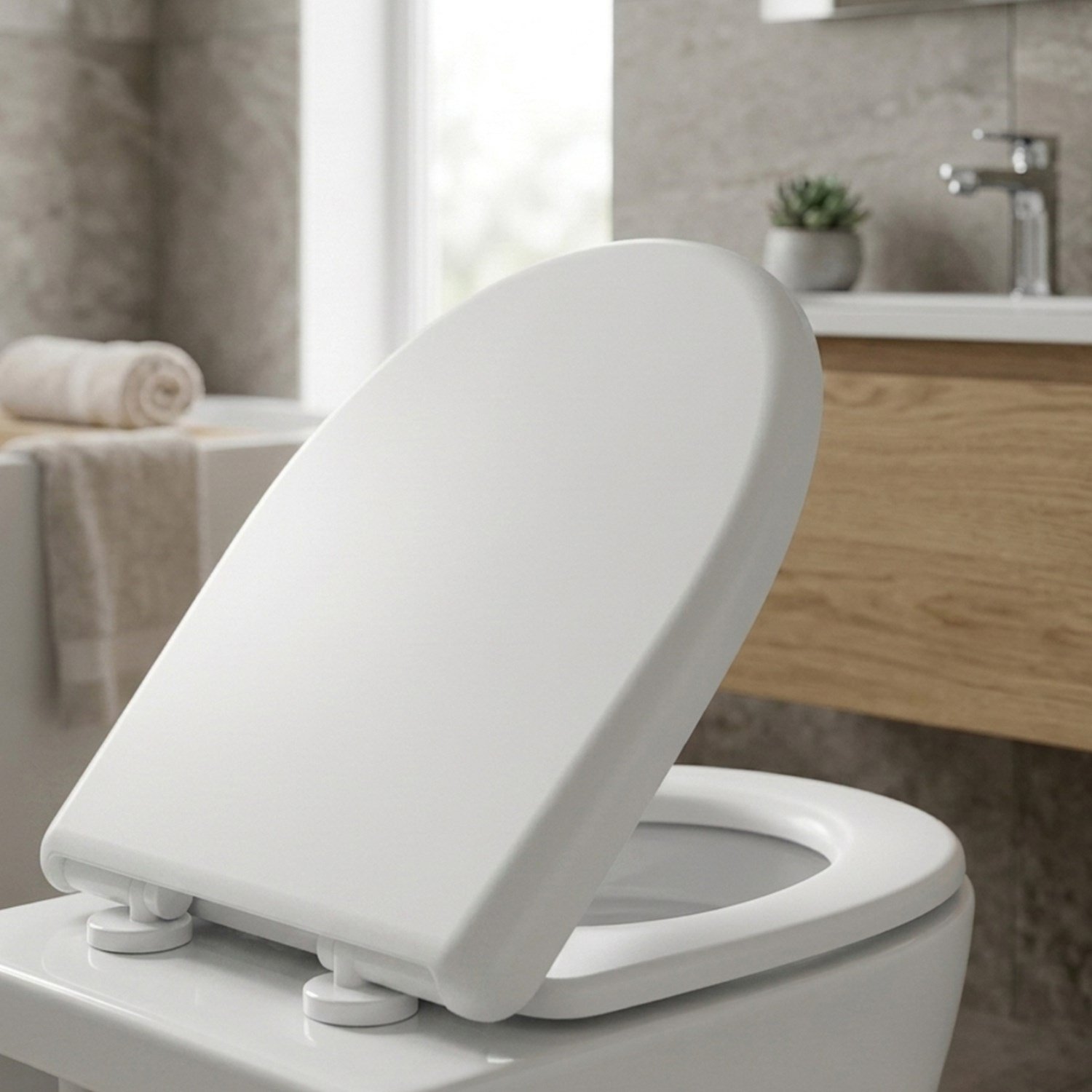 Kale Optimum Yuvarlak Smart Kapak-Klozet Kapağı-410200400176-Kale
