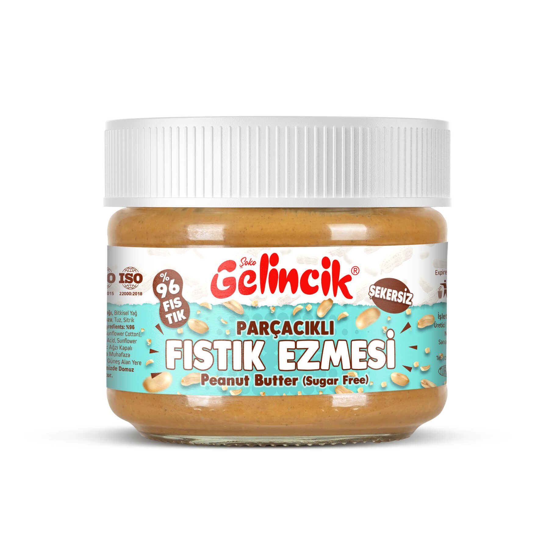 Gelincik Şekersiz Parçacıklı Fıstık Ezmesi 320 g