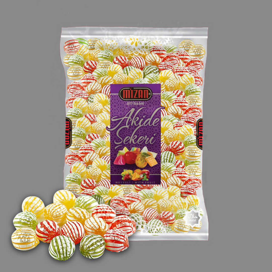 Mizan Sade Çizgili Bonbon Akide Şekeri 350 g