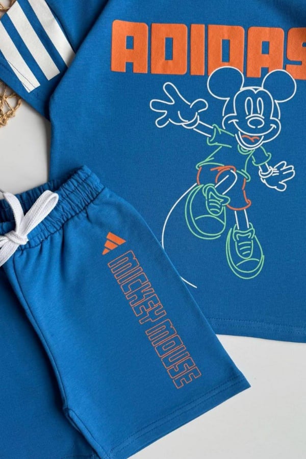 Erkek Çocuk Mickey Baskılı Eşofman Takım Mavi