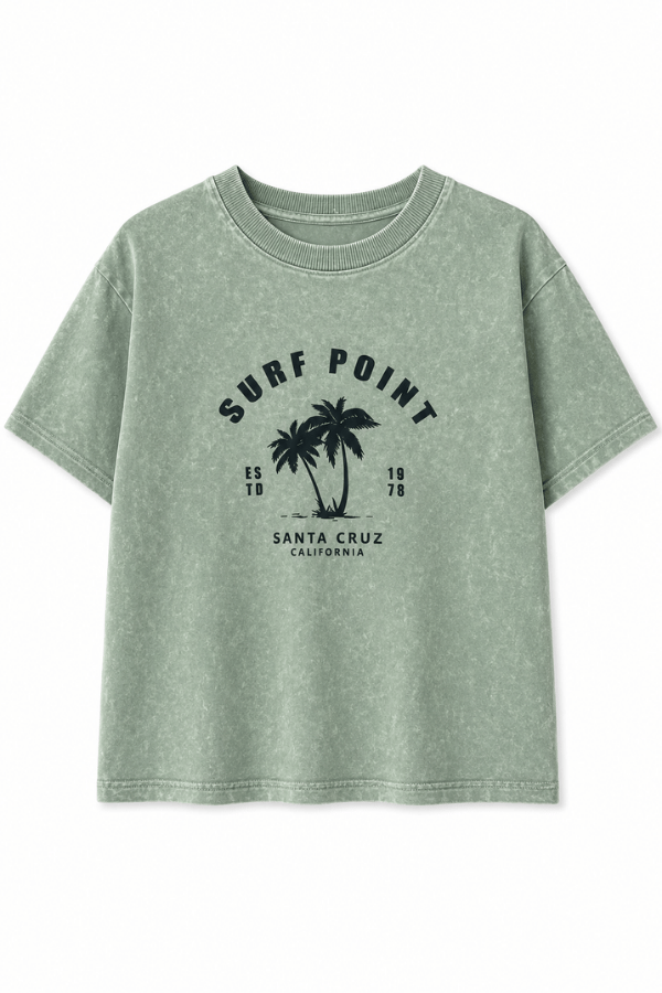 Surf Point Santa Cruz Çocuk Tişört – Yeşil