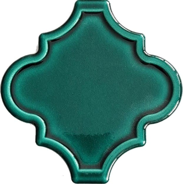 Armada Çini 12x12 Ottoman Rölyefli Zümrüt Yeşili Çini