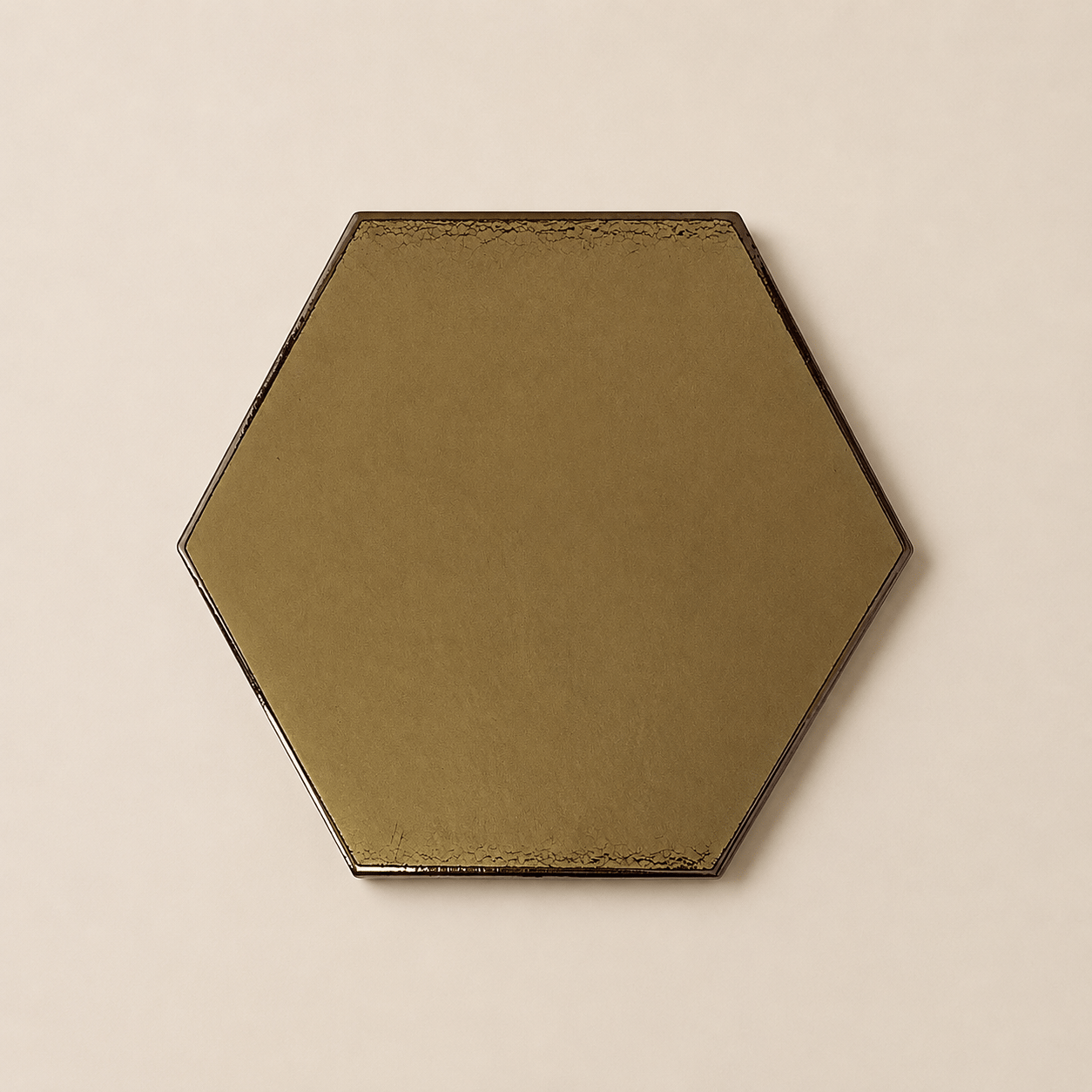 Armada Çini 15x17 Cm Düz Bronz Altıgen Seramik