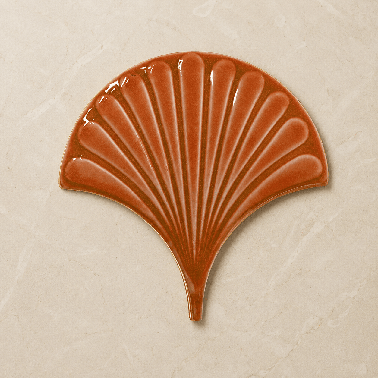 Armada Çini 17x17 cm Karamel İstiridye Balık Pulu Seramik