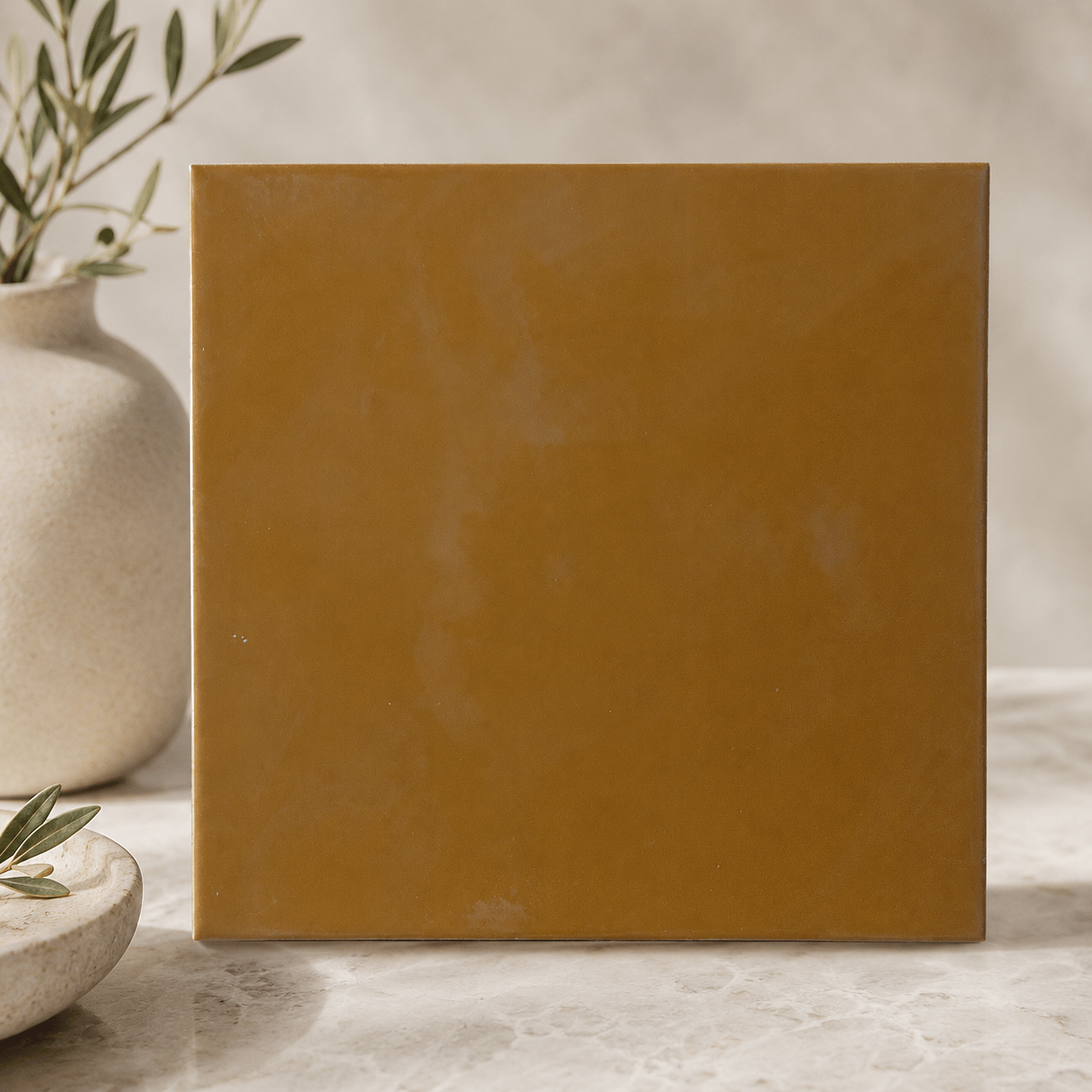 Armada Çini 20x20 Cm Ac 23 Karamel Renk Çini Seramik Karo