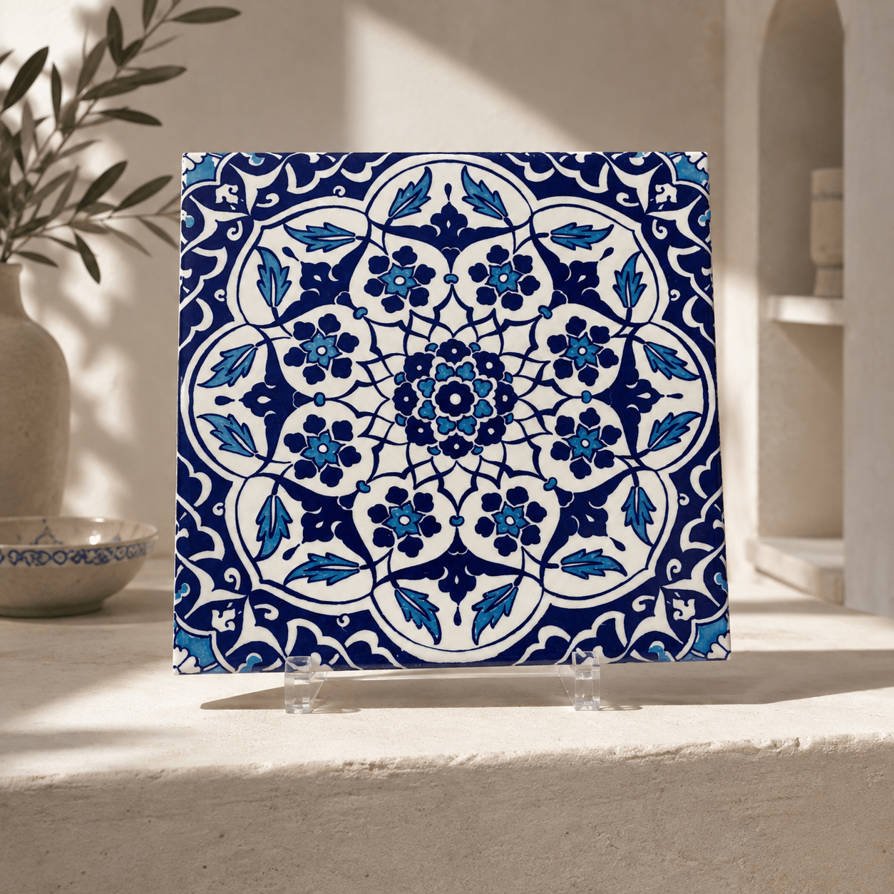 Armada Çini 20x20 Cm Ac 92 Osmanlı Mavi Beyaz Kütahya Çini Karo
