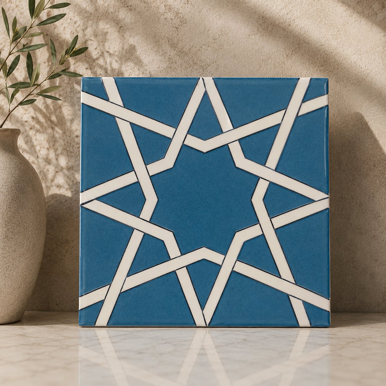 Armada Çini 20x20 Cm SP 94 Yıldız Kütahya Çinisi Selçuklu Çini Karo
