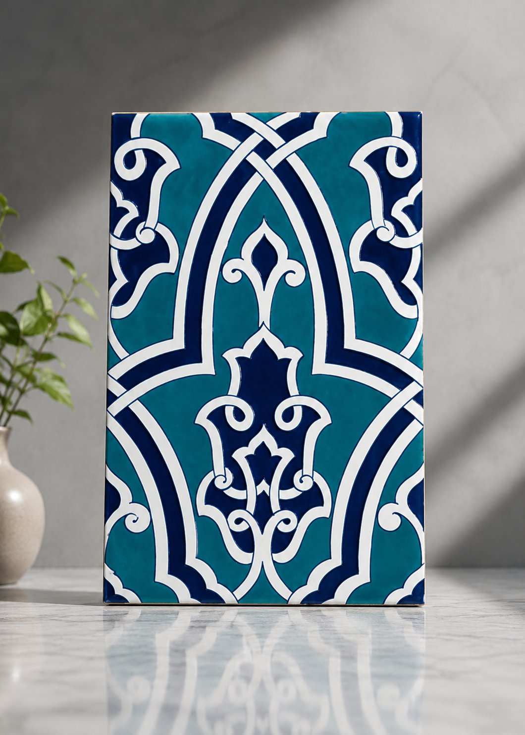 Armada Çini 25x40 Cm SP 406 Kütahya Çinisi İznik Desenli Çini Karo