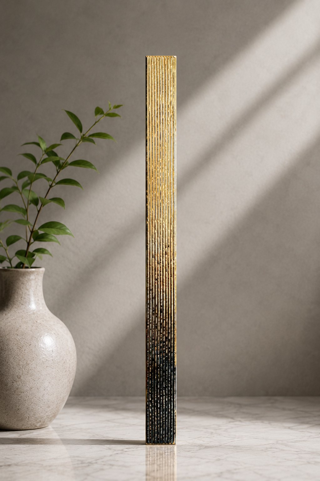 Armada Çini 5X40  FLAT Çizgili Bronz Çini Seramik