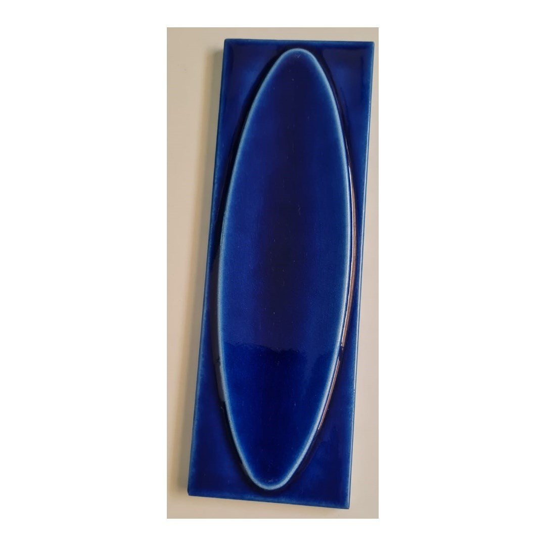 Armada Çini 7x21 Cm Elips Kobalt  Çini Seramik