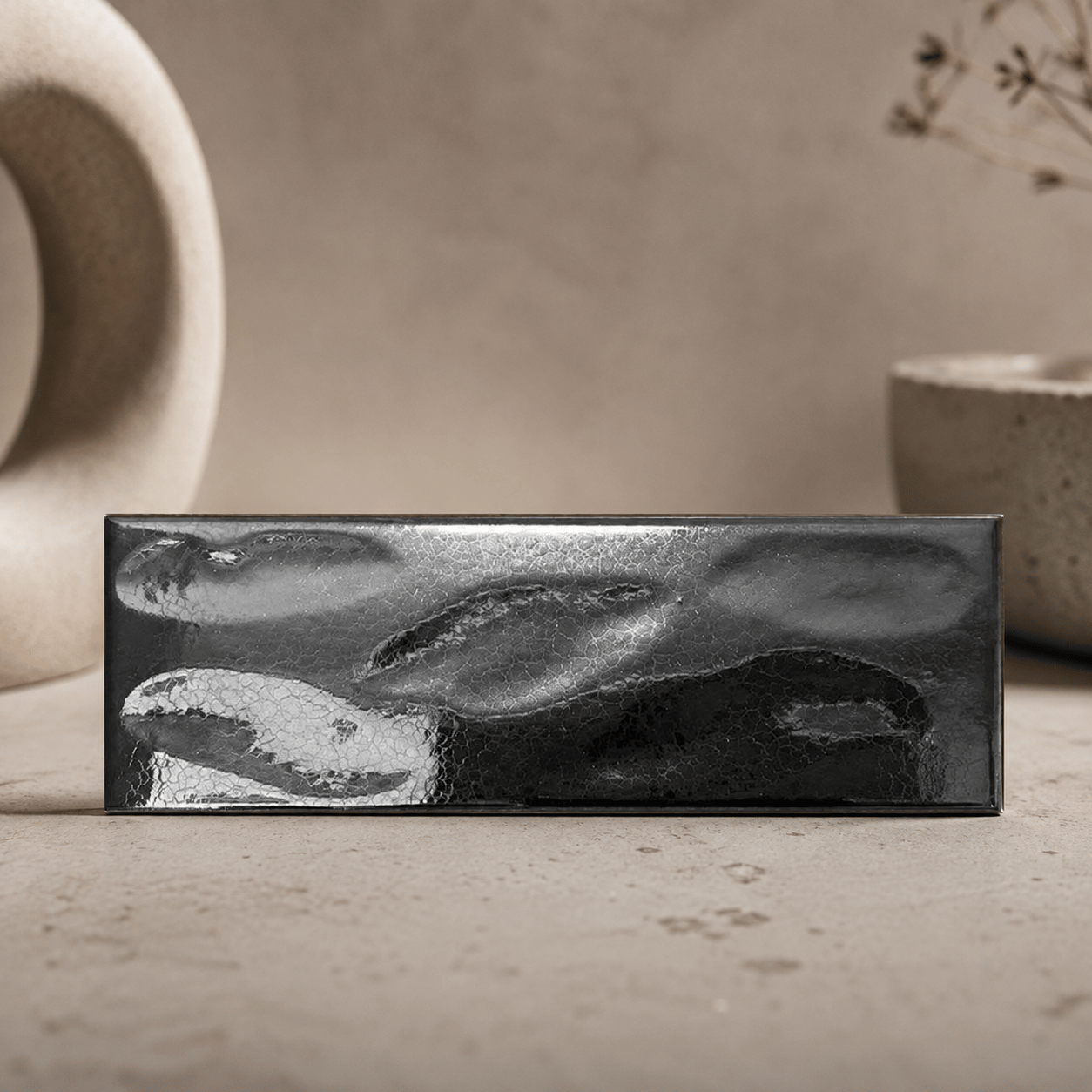 Armada Çini 7x21 Cm Gölgeli Metalik Çini Seramik 