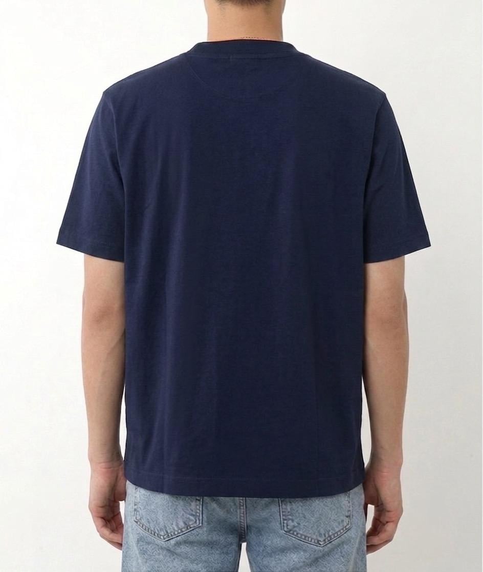 Keten Nakış Detaylı T-shirt Lacivert
