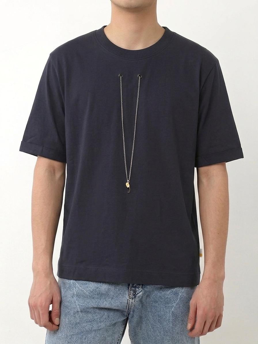 Kolyeli T-shirt Lacivert