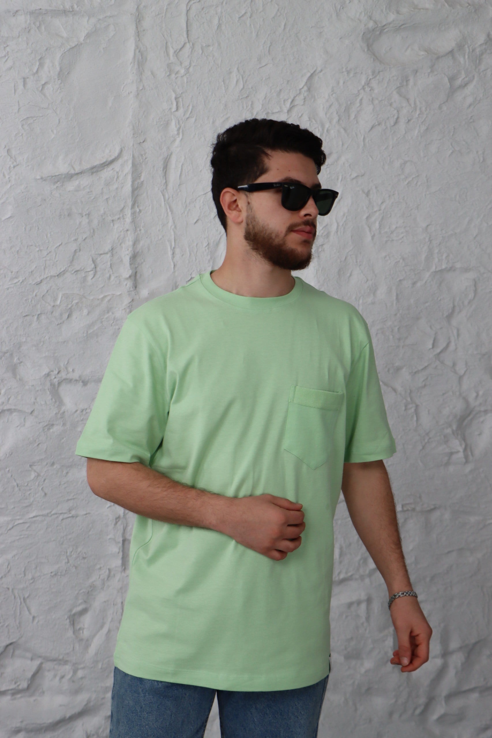 Ön Cepli T-shirt Mint