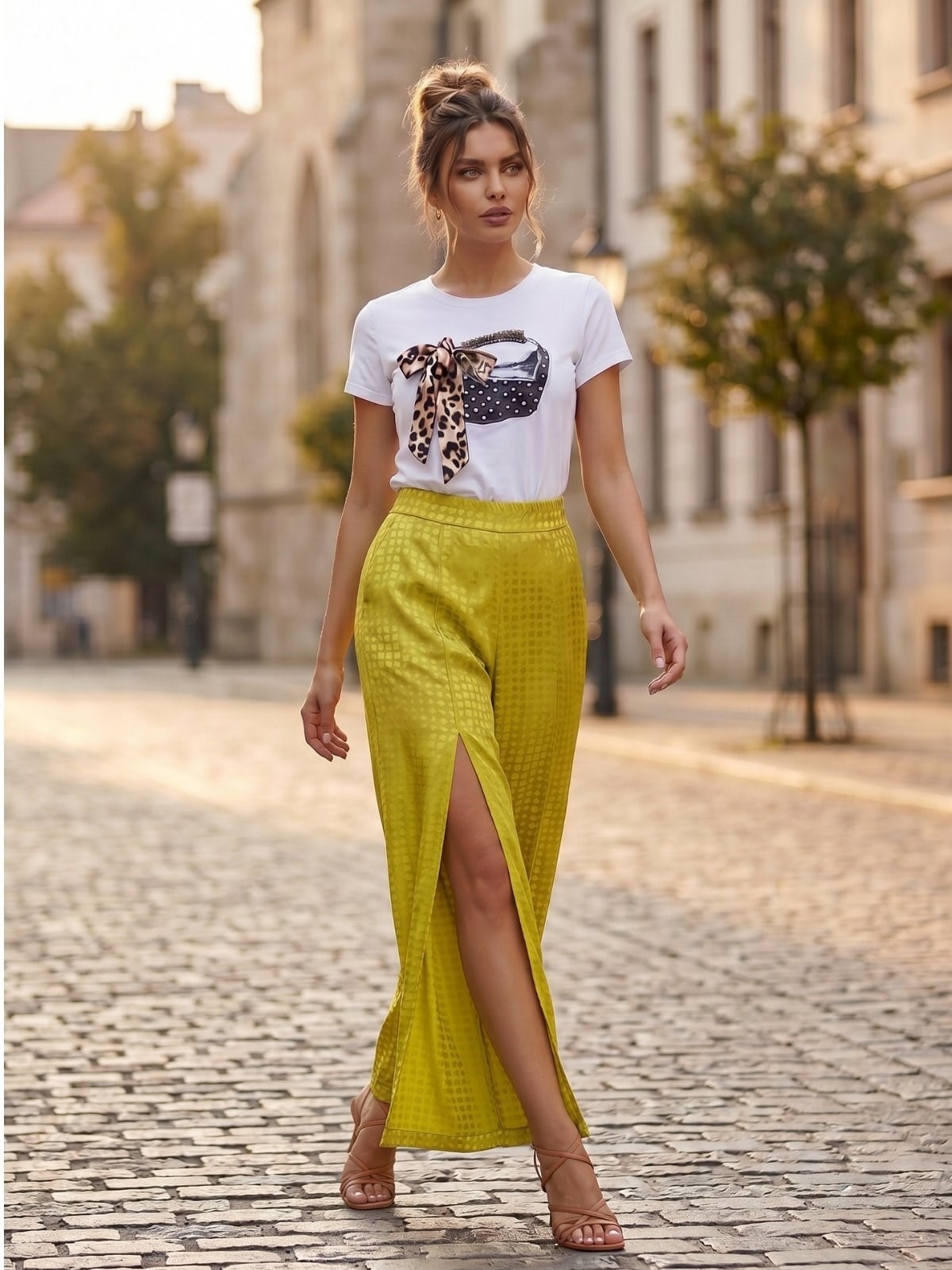 YEŞİL YIRTMAÇLI PANTOLON