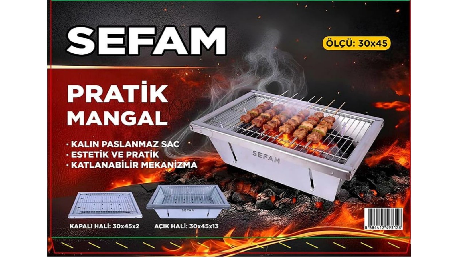 Katlanır Mangal + Izgara teli