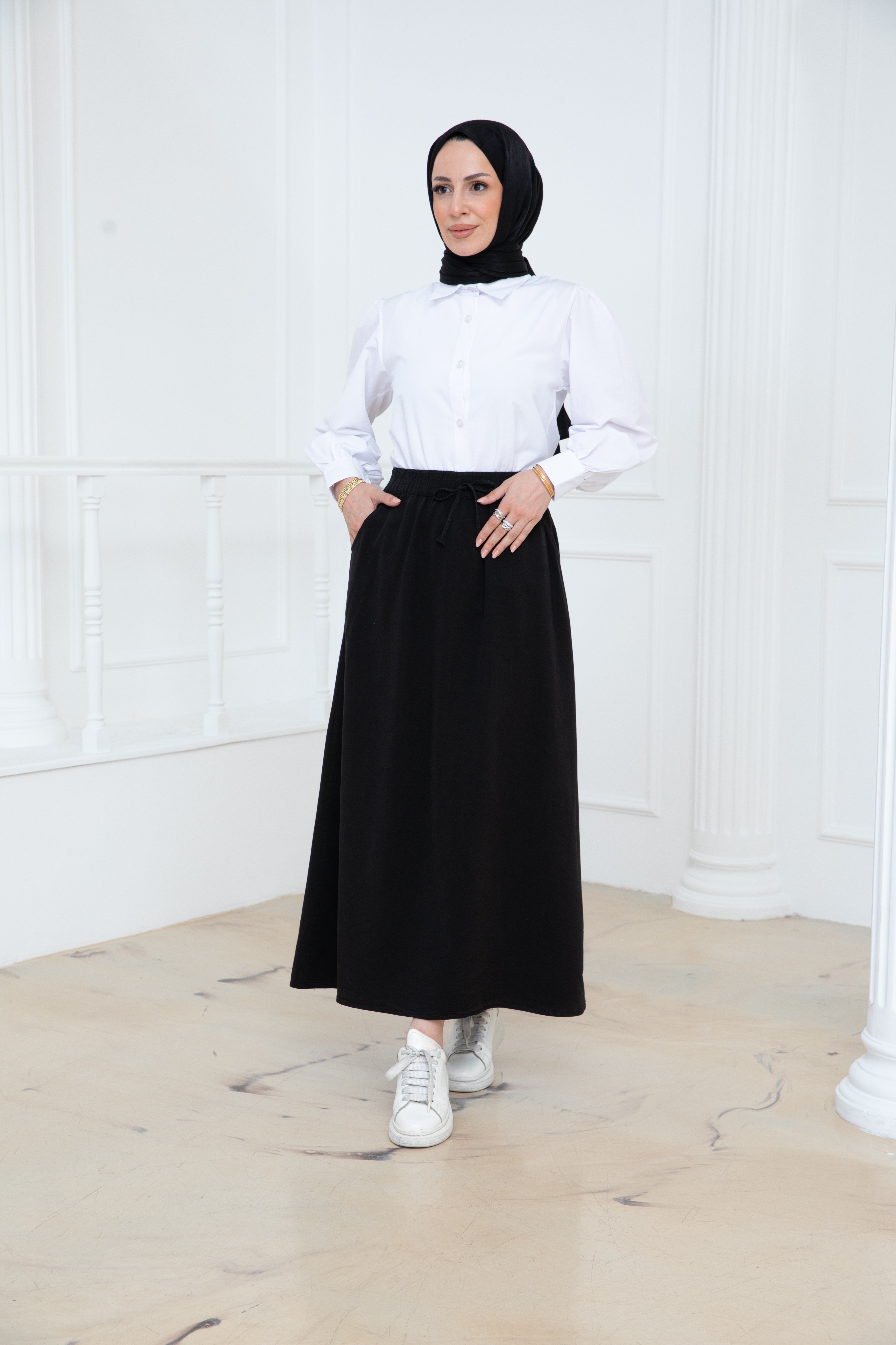 Beli Lastikli Cepli Tensel Etek Siyah