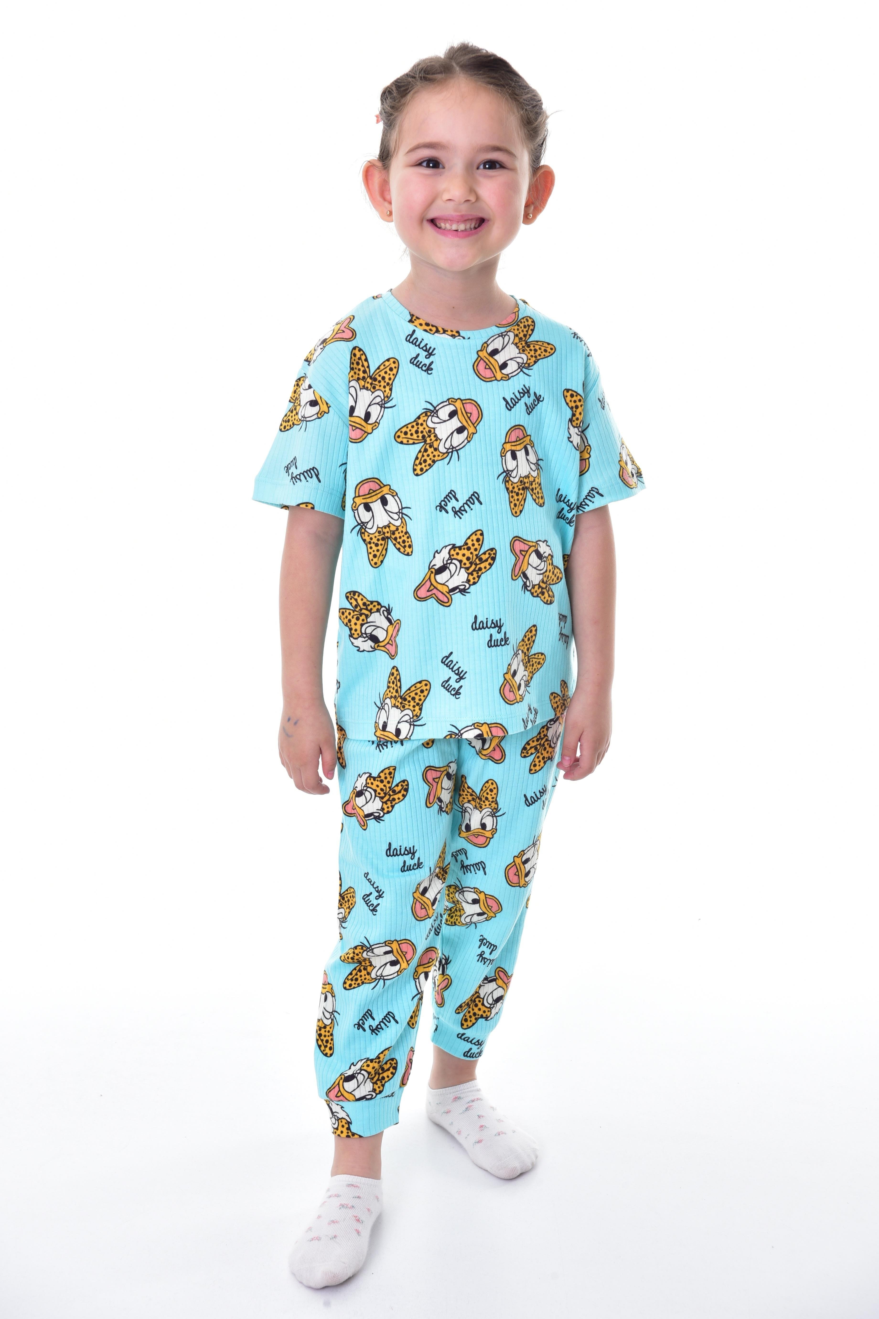 %100 Pamuk Interlok Kumaş Paw Patrol Kısa Kollu Kız Çocuk Pijama Takımı (3,4,5,6,7,8,9,10,11,12 YAŞ)