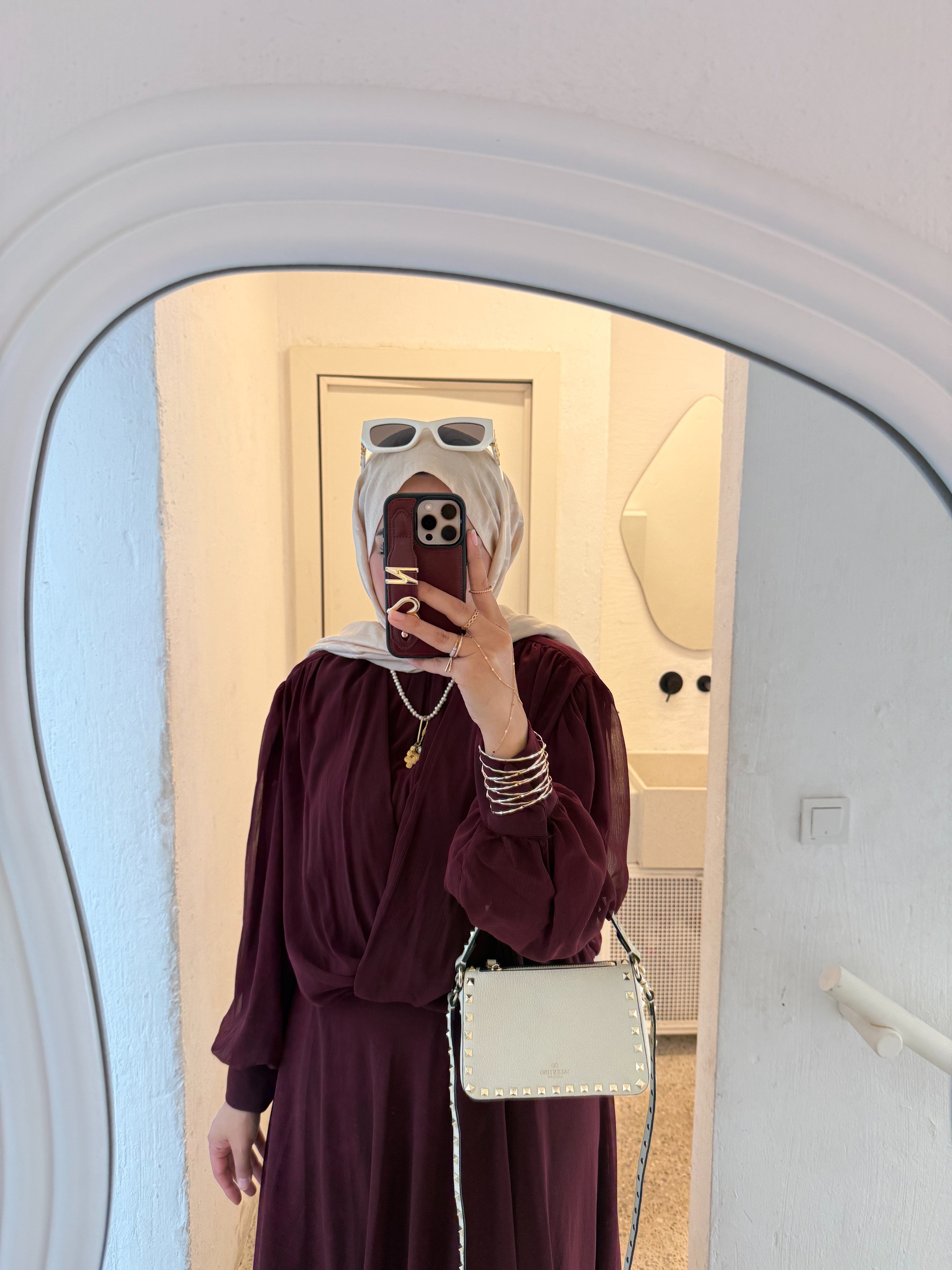 Anka Tül Etekli Takım Bordo