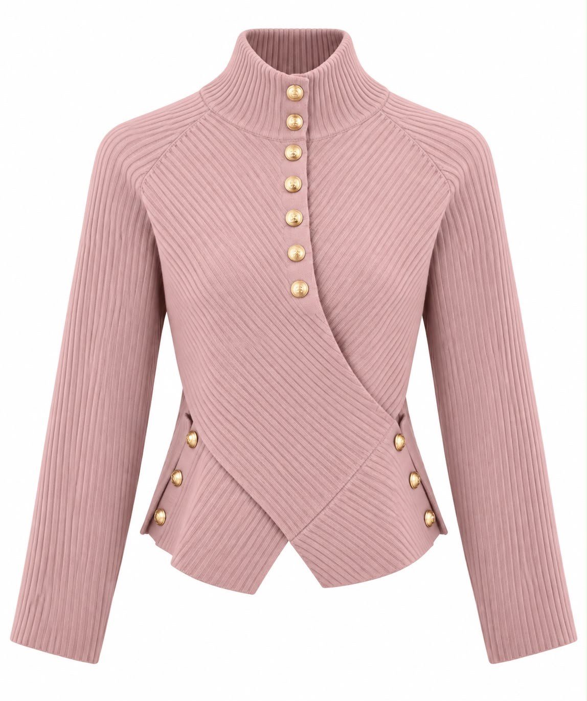 Gold Düğme Detaylı Mesmerize Bluz Pembe