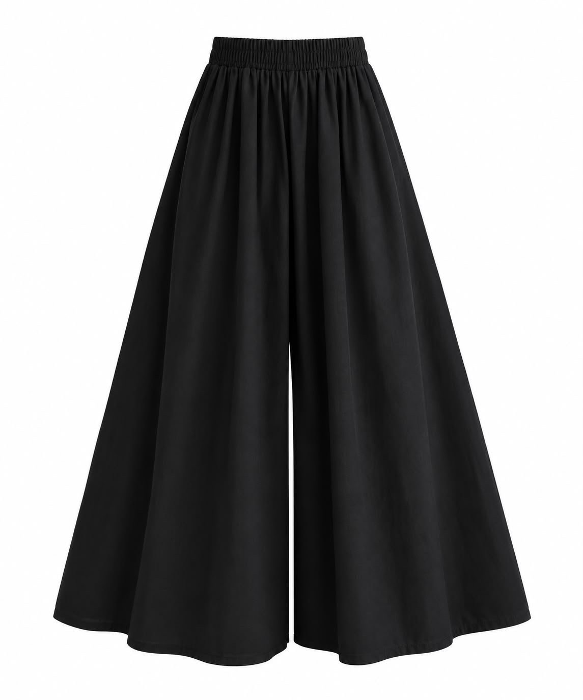 Keten Karışımlı Pantolon Siyah